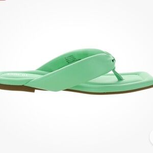 New nib Bar III Mint Green Women's Sandals SLIDES VEGAN sz 7